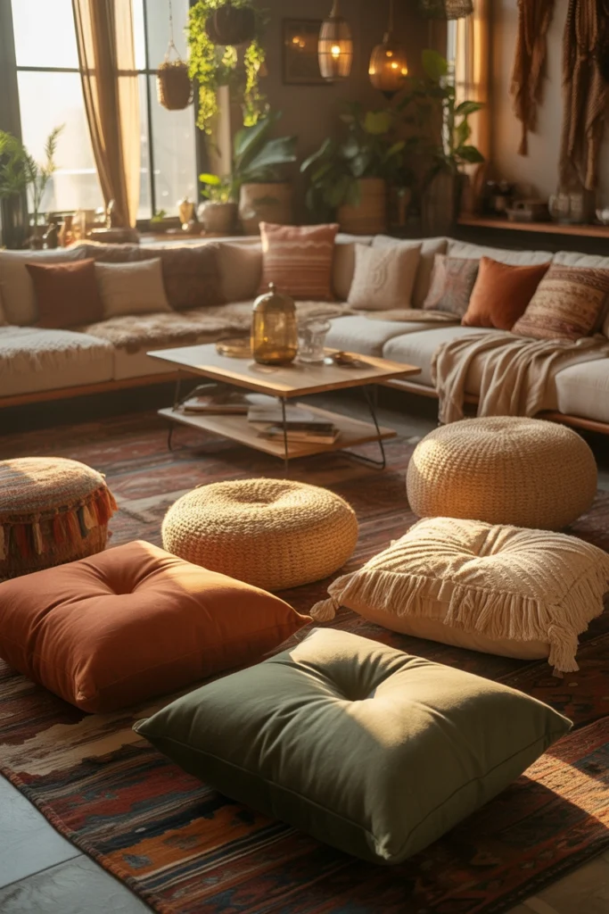 Floor Cushions and Poufs
