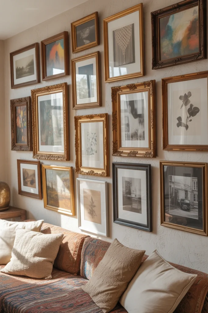Gallery Wall with Eclectic Art