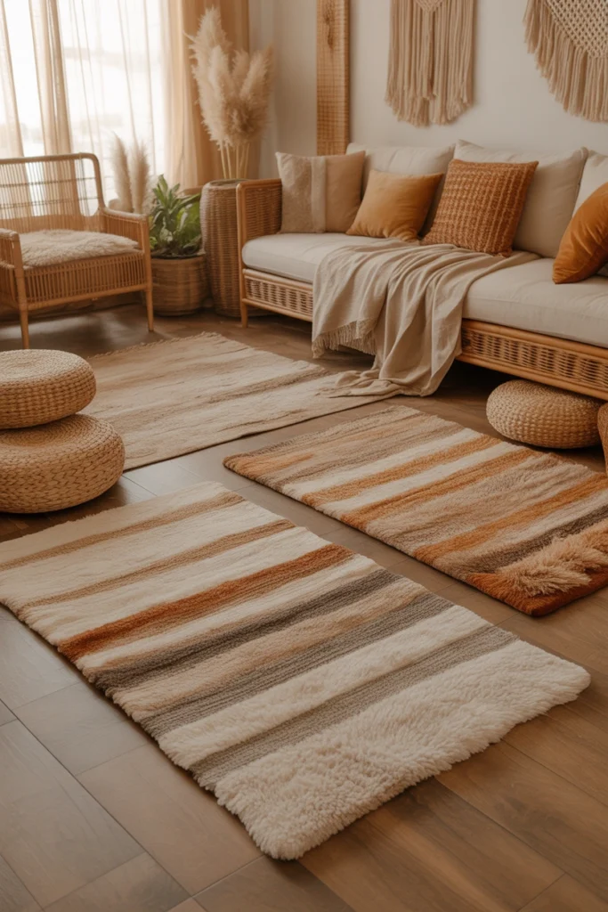 Layered Neutral Rugs