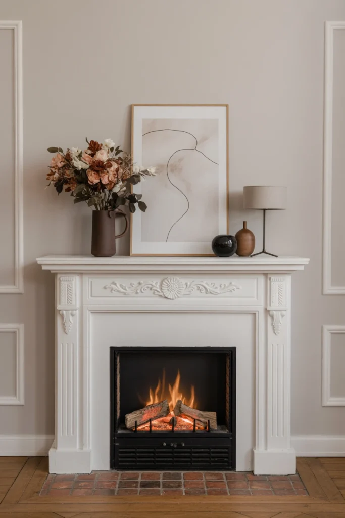 Minimalist Fireplace Decor