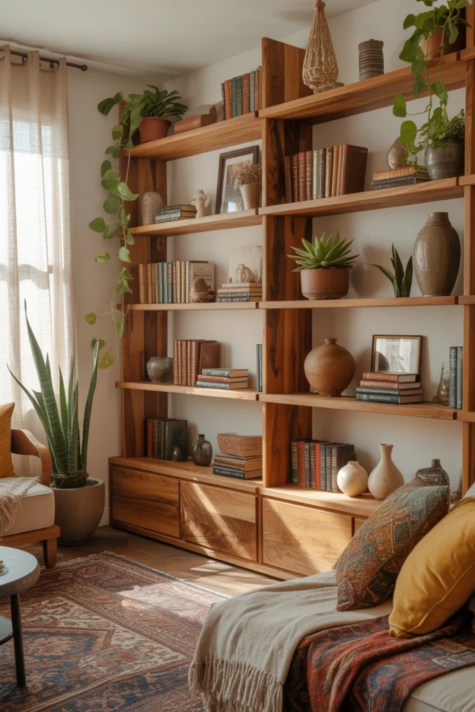 Open Wooden Shelving