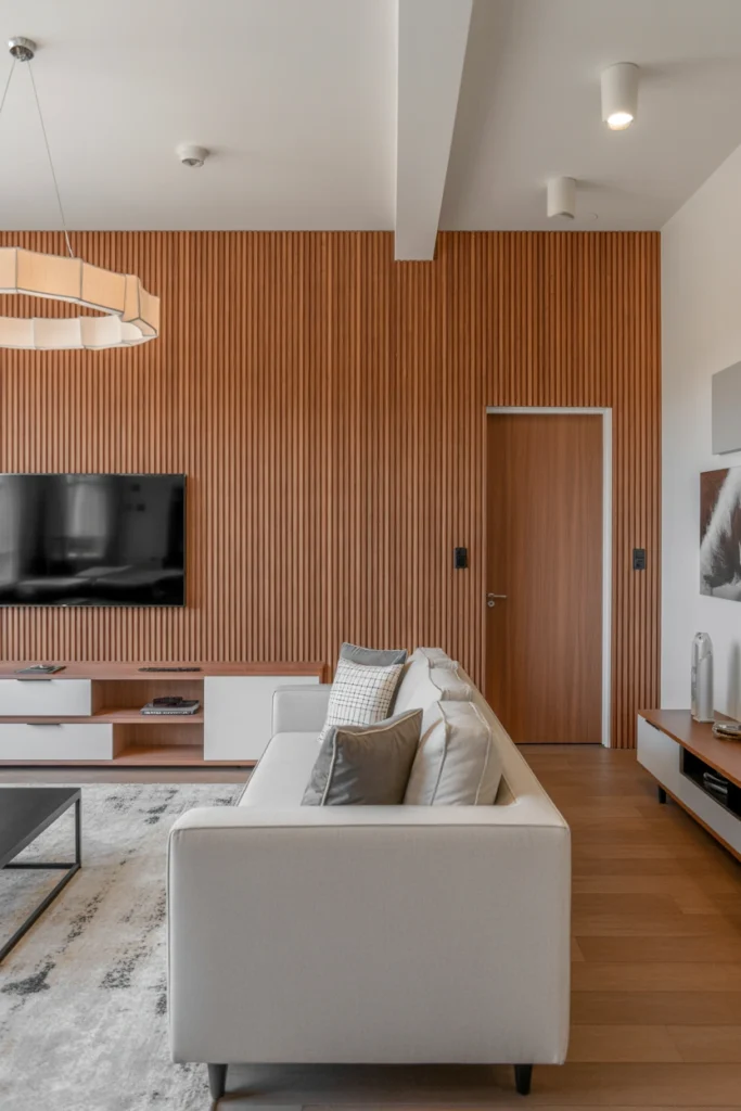 Warm Wooden Accent Walls