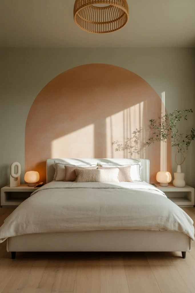 Accent Paint Arch Behind Bed