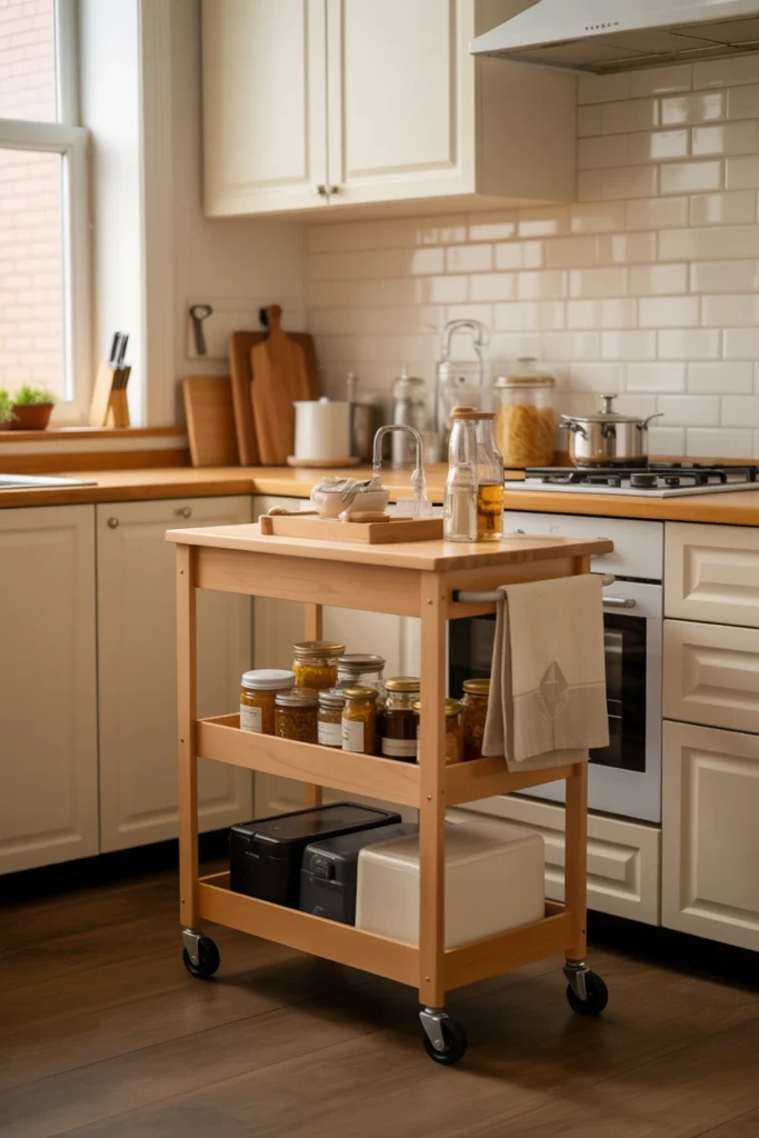 Add a Rolling Kitchen Cart
