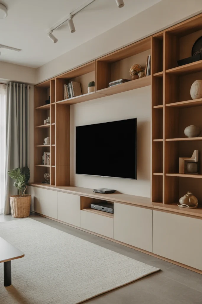 Built-In Storage TV Wall