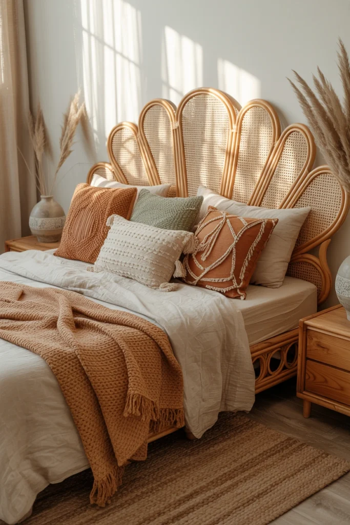 Cane and Rattan Headboard