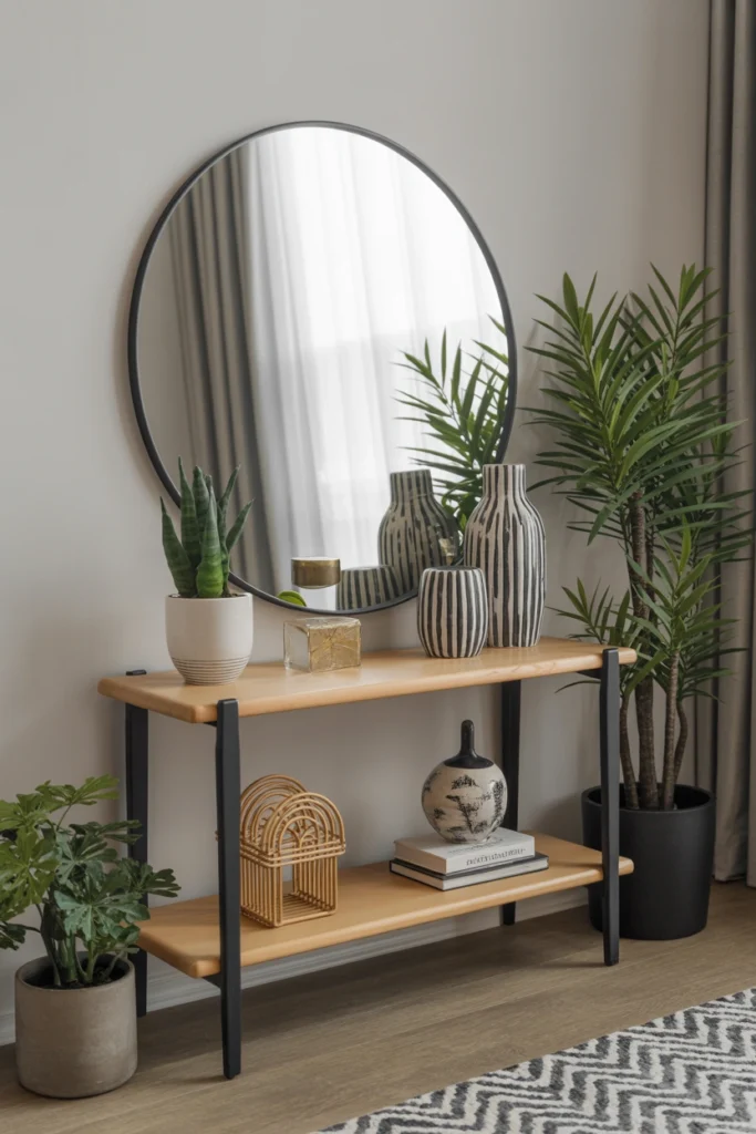 Console Table Plant Styling