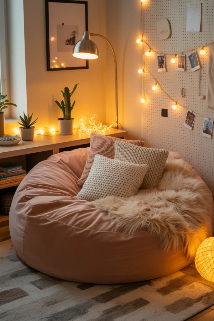Cozy Bean Bag Lounge Area