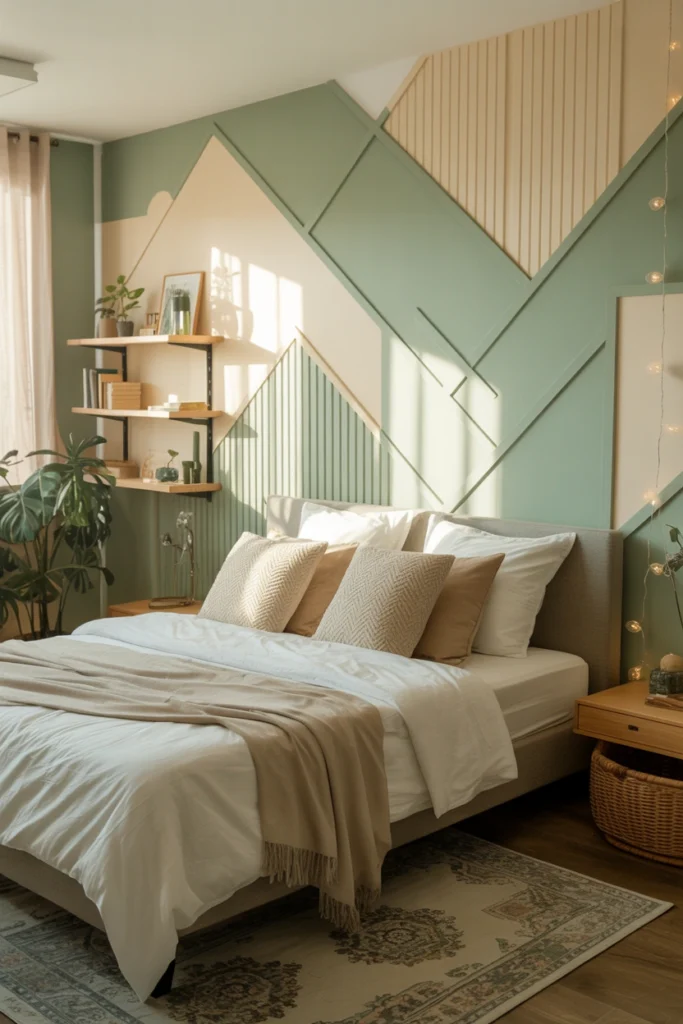 DIY Painted Headboard Illusion