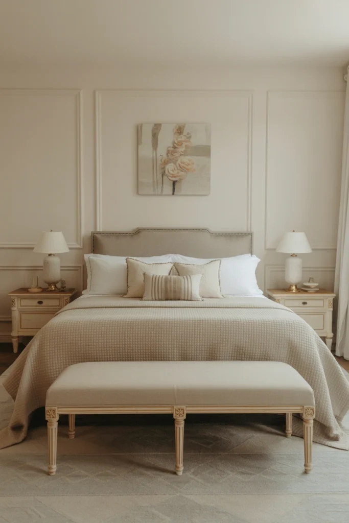Decorative Bench at the Foot of the Bed