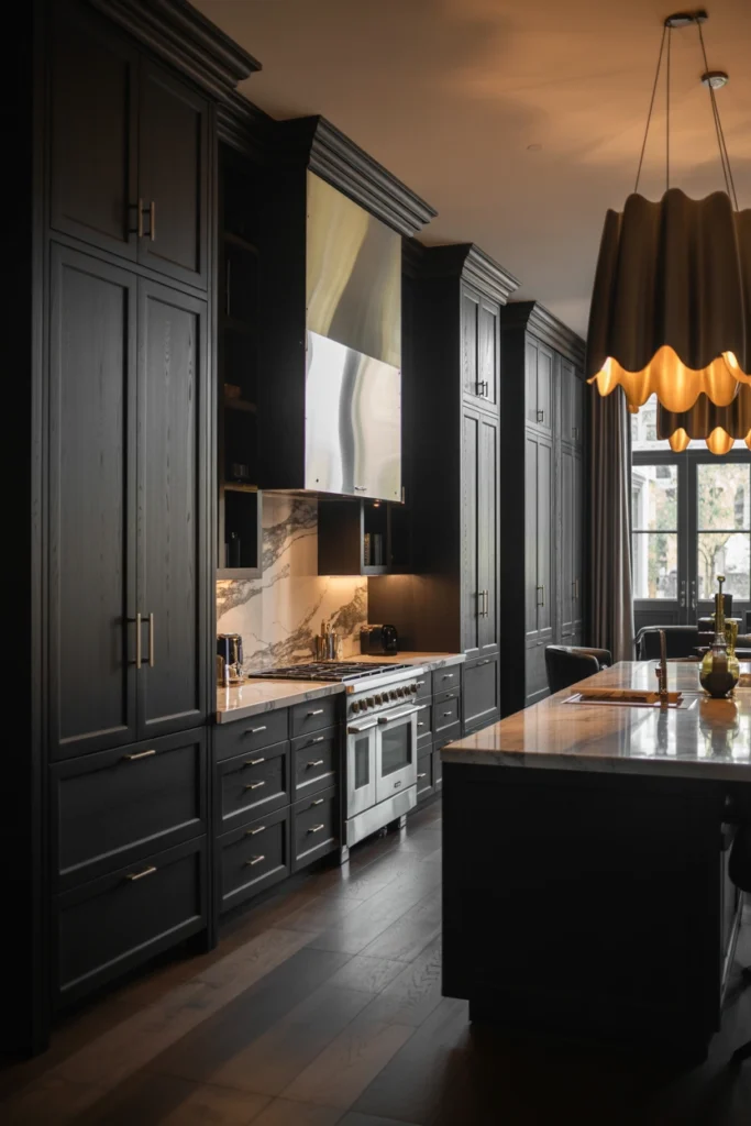 Dramatic Dark Cabinetry