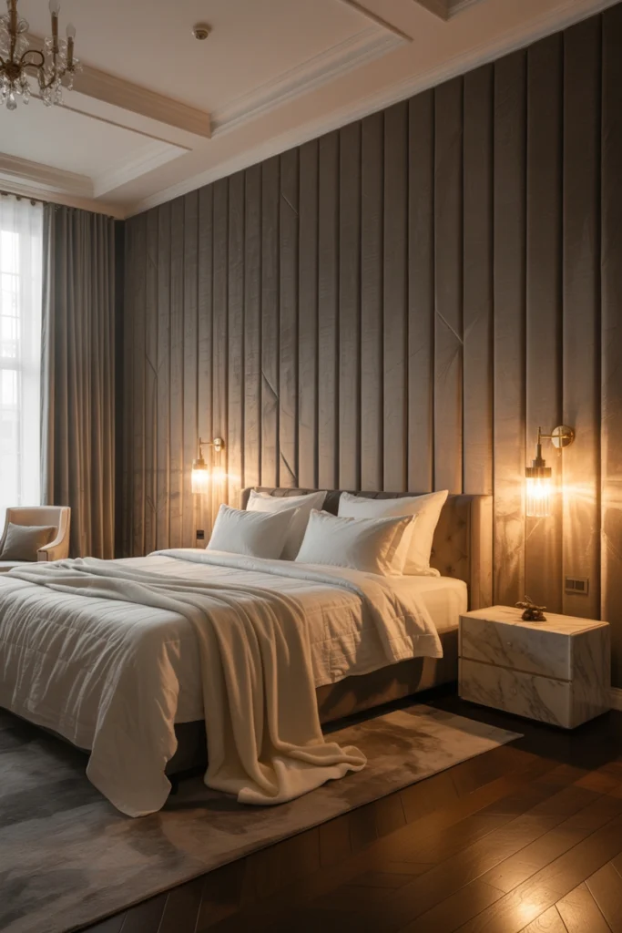 Floor-to-Ceiling Headboard Wall