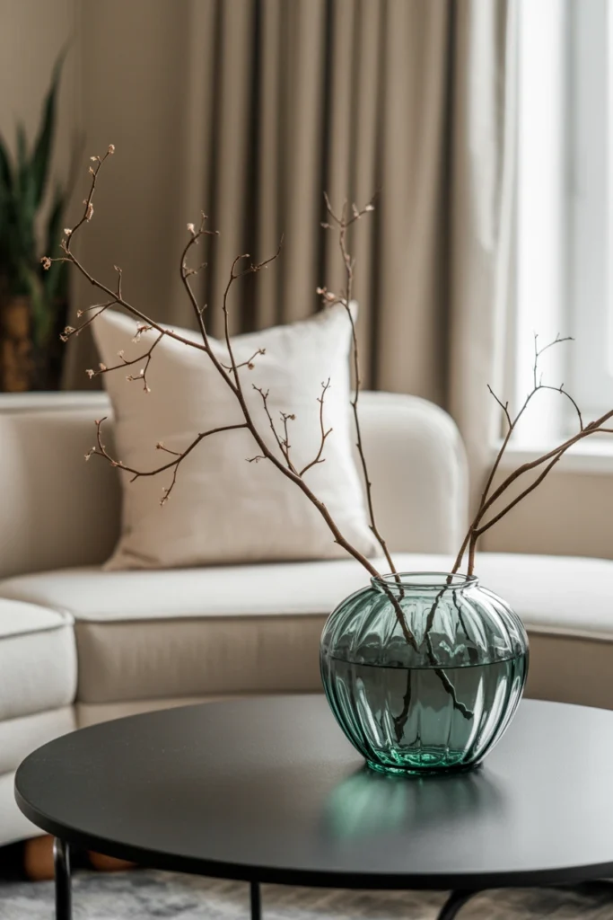 Glass Vase with Branches