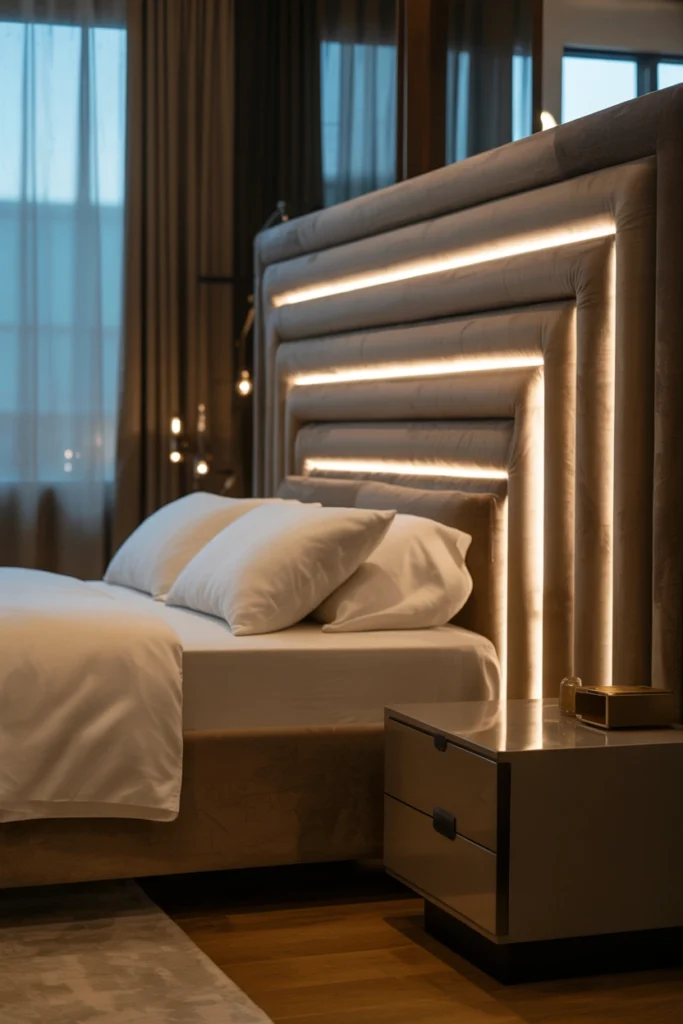 Headboard with Built-In Lighting