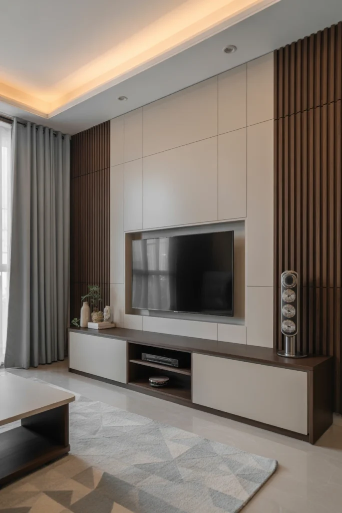 Hidden TV Cabinet Wall