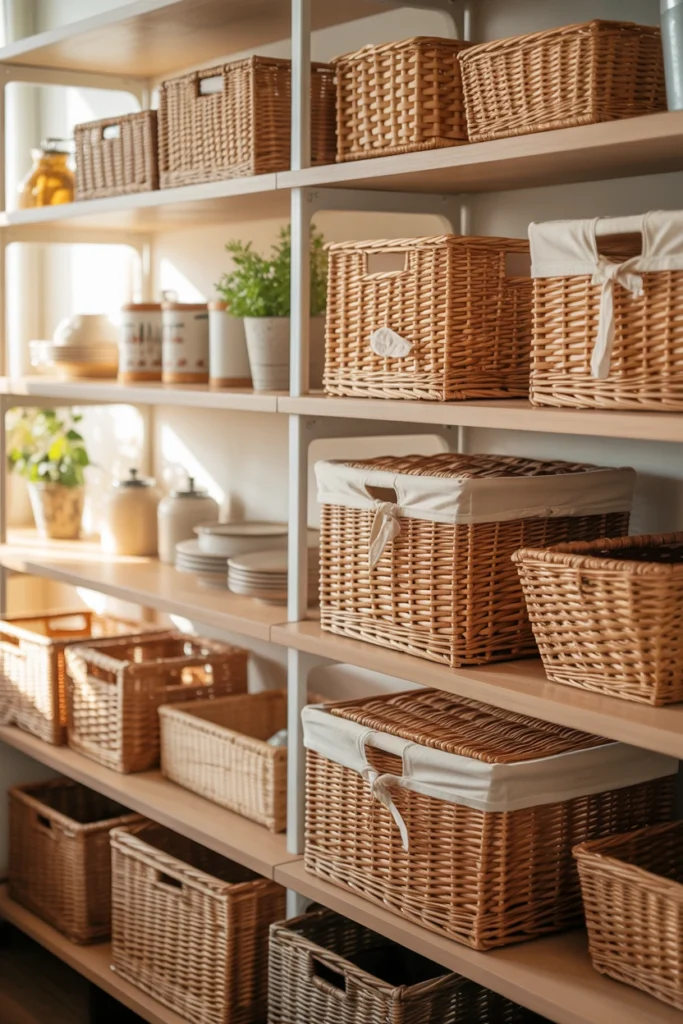 Organize with Woven Baskets