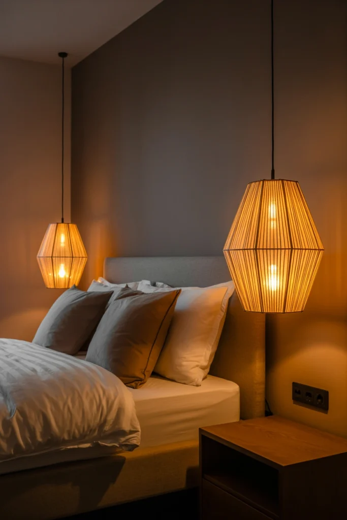 Pendant Lights Beside the Bed