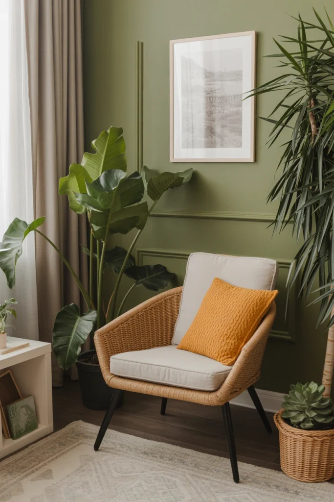 Plant-Filled Reading Nook