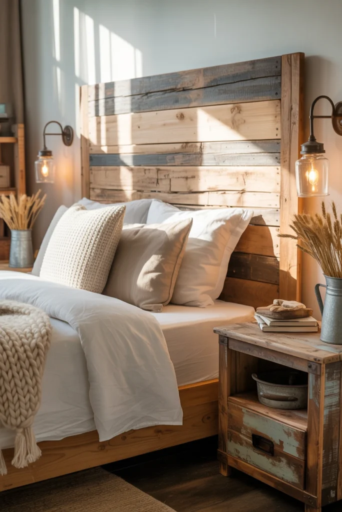 Rustic Reclaimed Wood Headboard