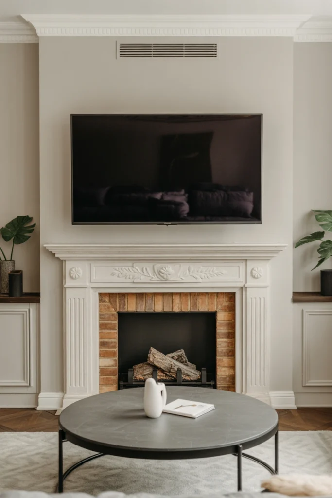TV Wall with Fireplace