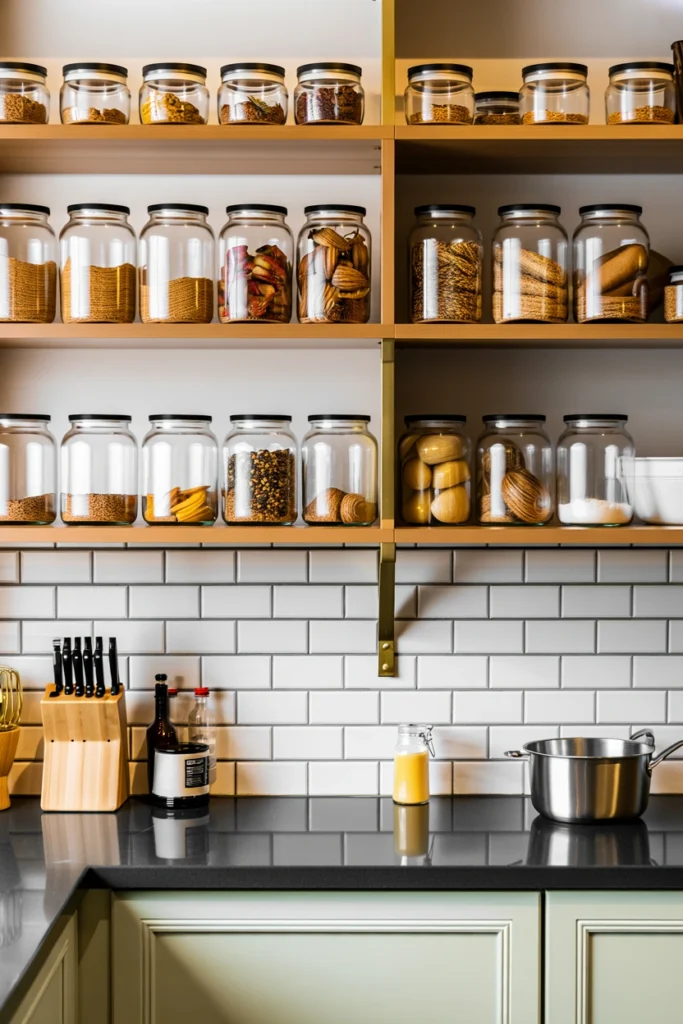 Display Matching Glass Storage Jars