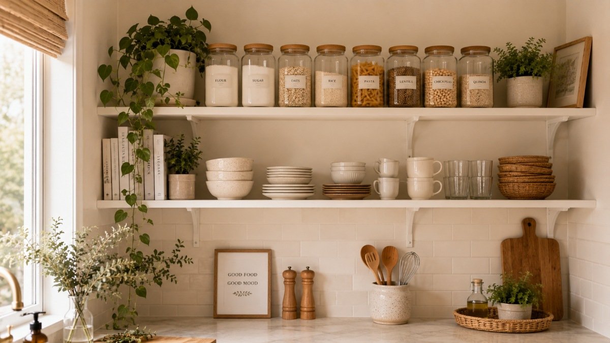 18 Kitchen Shelf Decor Ideas for Better Organization