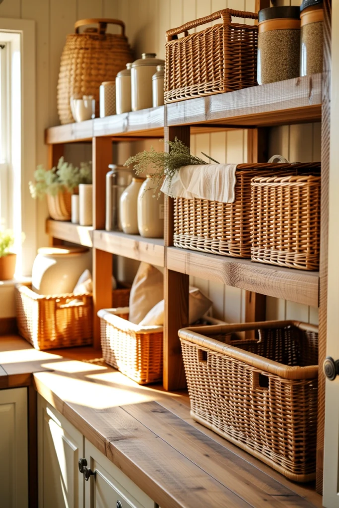 Organize with Woven Baskets