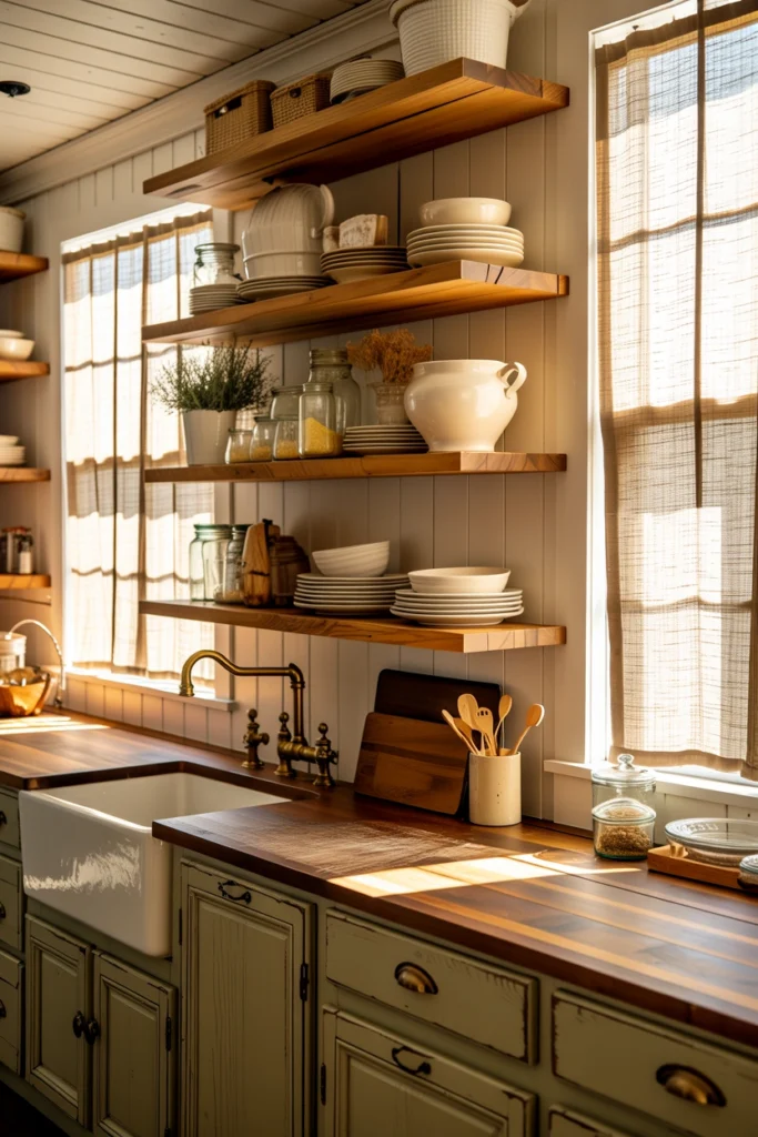 Rustic Floating Shelves