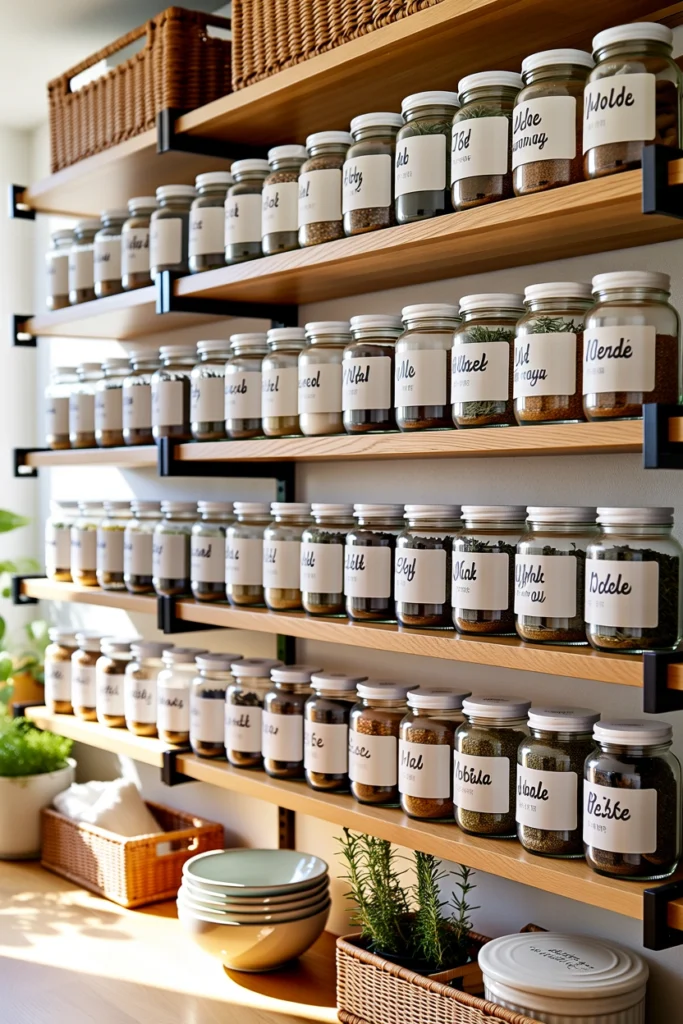 Store Spices in Matching Jars