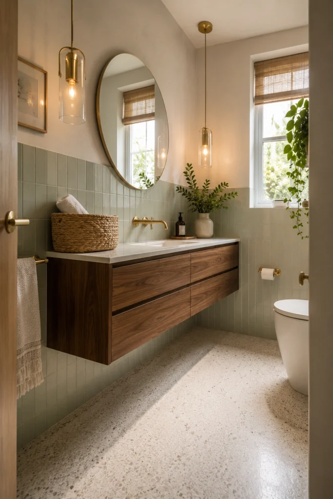 Wall-Mounted Vanity With Open Underspace