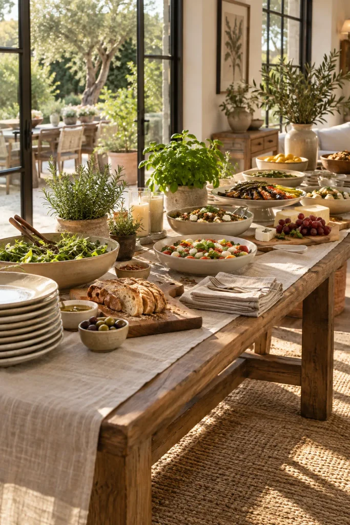 Buffet Table Setup