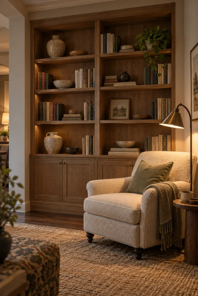 Built-In Shelving Nook