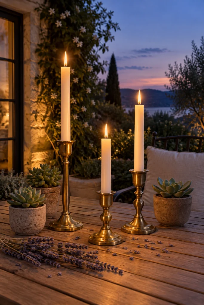 25 Patio Decor Ideas for a Stunning Outdoor Space Candle Cluster Display