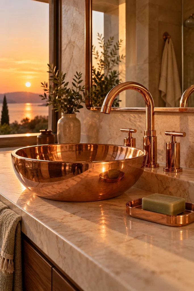 Copper Bathroom Decorating Ideas