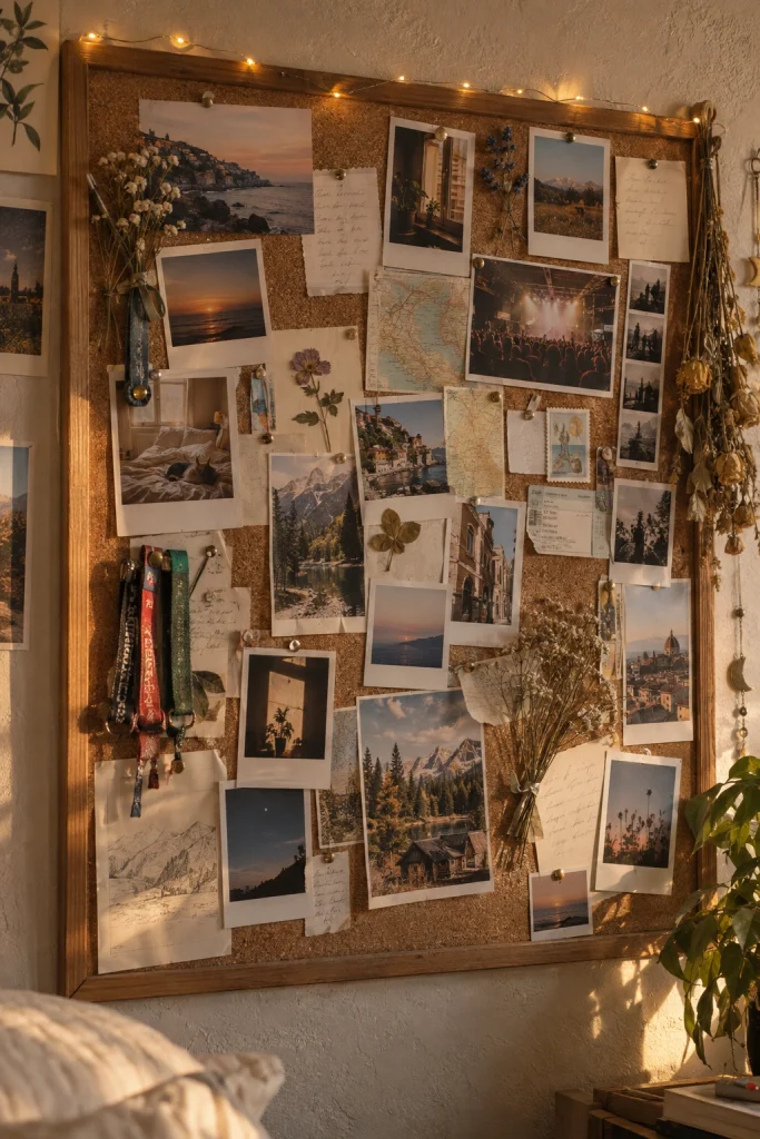 21 Bedroom Decorating Ideas for Teenage Guys That They'll Love Cork Board Memories