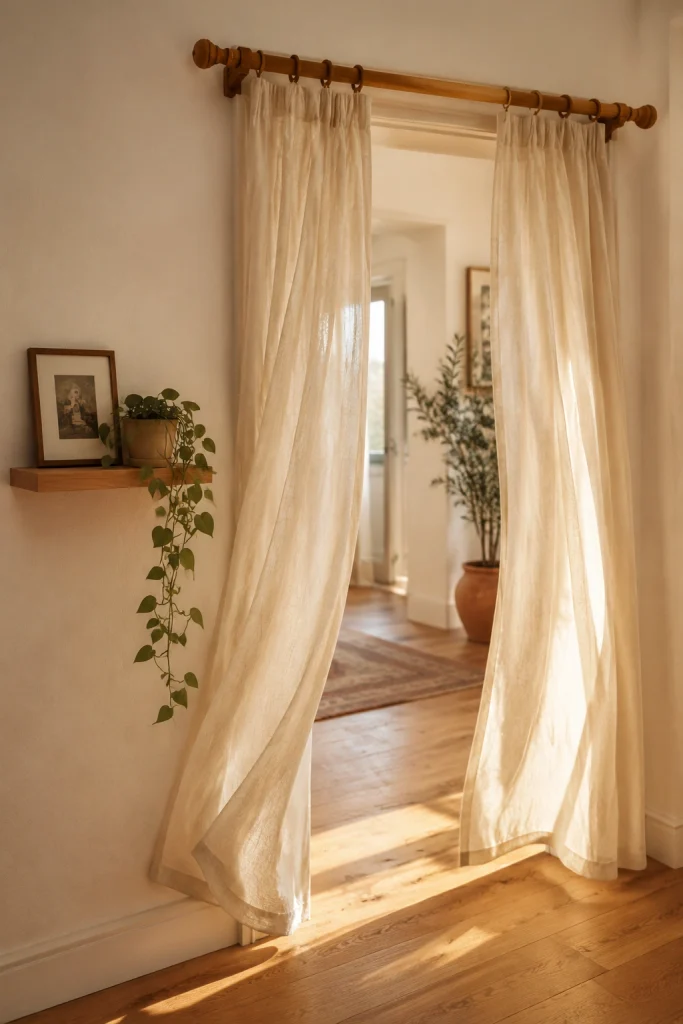 Curtain Rod Drapes