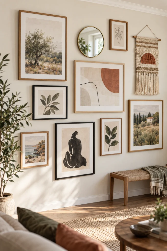 30 DIY Home Decor Ideas to Transform Your Space Eclectic Art Display