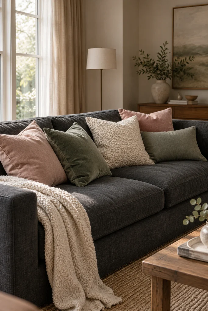 30 DIY Home Decor Ideas to Transform Your Space Eclectic Cushion Mix