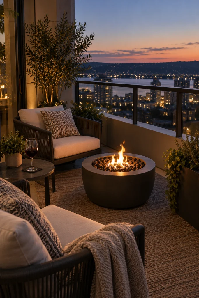 25 Balcony Decor Ideas for a Stunning Outdoor Space Elegant Fire Pit