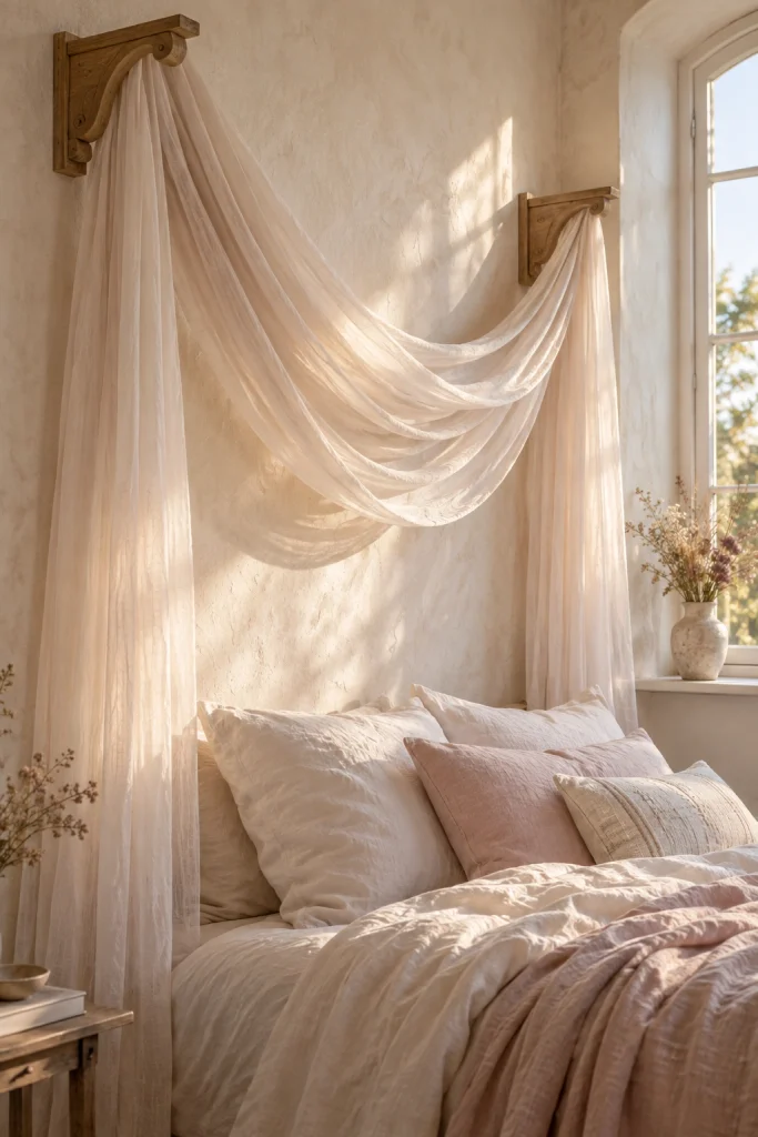20 DIY Wall Decor Ideas You Can Make This Weekend Fabric Draped Wall