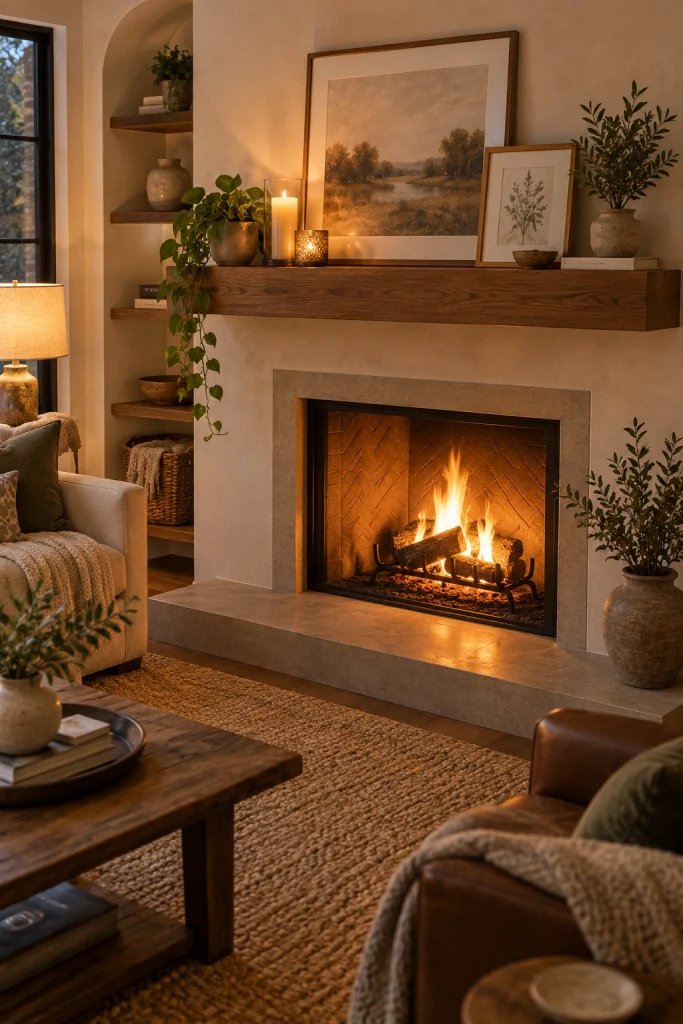Floating Mantel Styling
