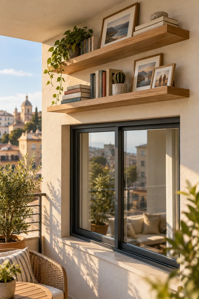 25 Balcony Decor Ideas for a Stunning Outdoor Space Floating Shelf Display