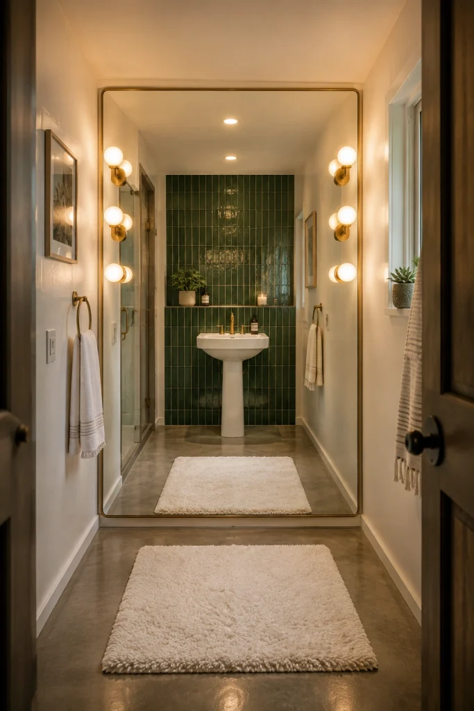 Floor-To-Ceiling Mirror for Visual Expansion