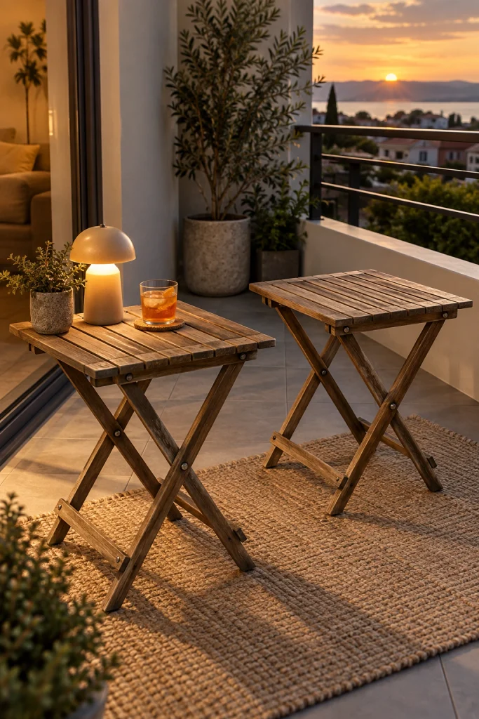 25 Balcony Decor Ideas for a Stunning Outdoor Space Foldable Side Tables