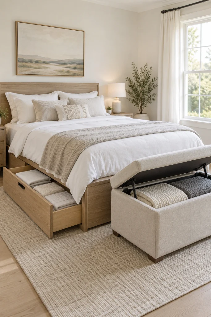 22 Master Bedroom Decor Ideas for a Retreat Like Escape Hidden Storage Solutions