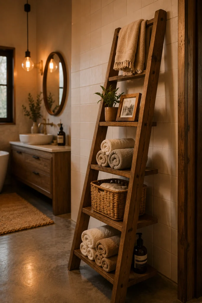 Ladder Shelf for Towels and Accessories