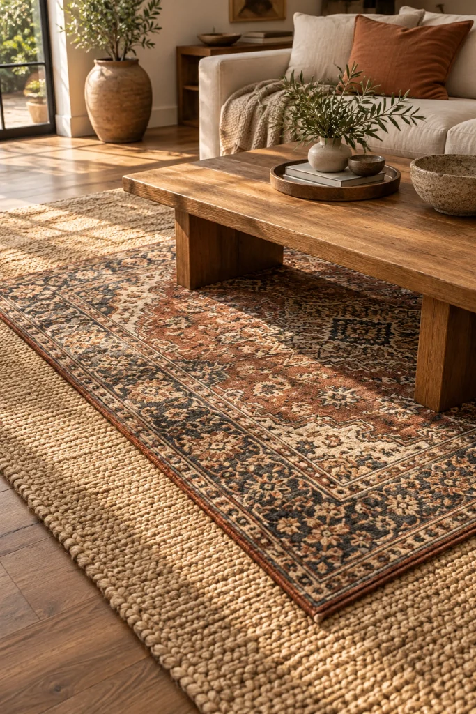 30 DIY Home Decor Ideas to Transform Your Space Layered Rug Styling