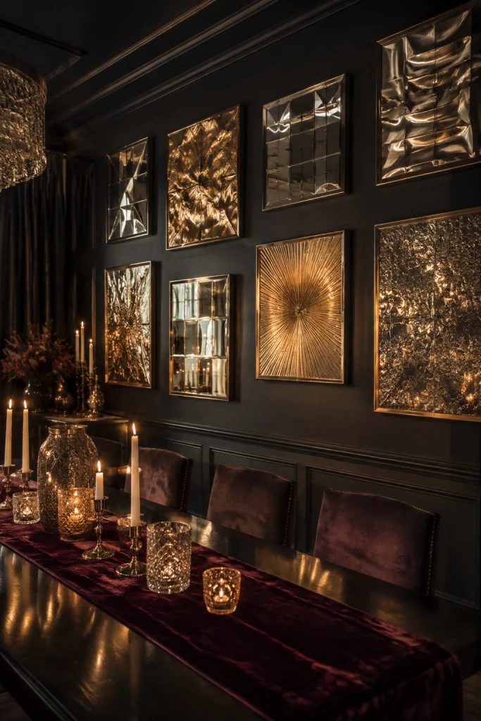 Metallic Gallery Wall