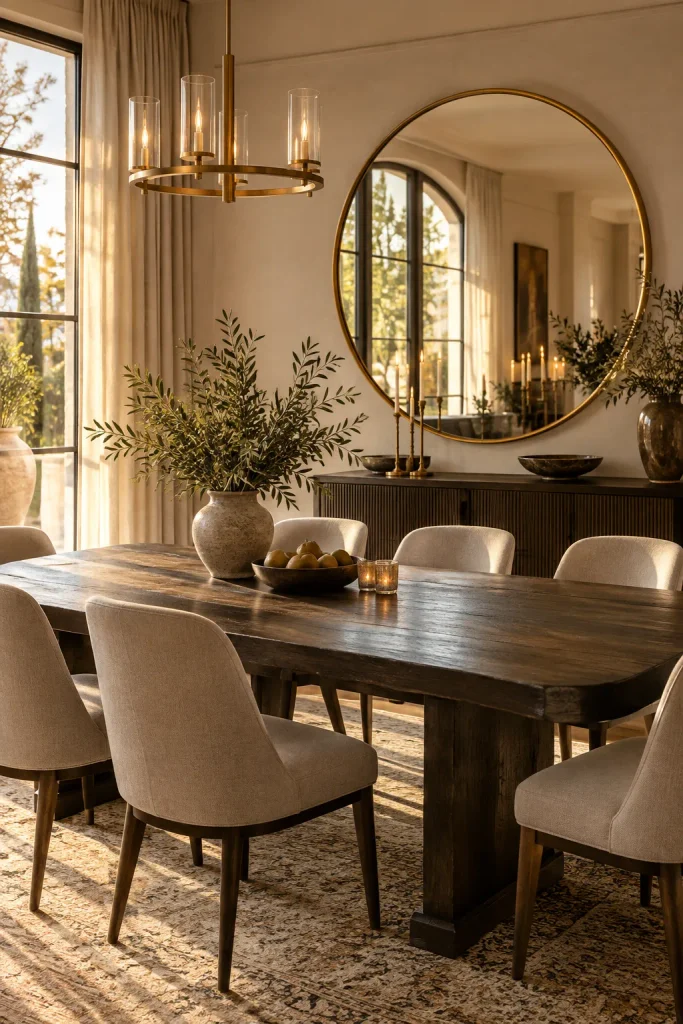 Mirror Above Table