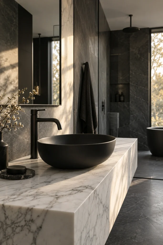 Monochrome Bathroom Decorating Ideas